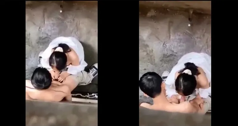 Quay lén em học sinh nữ bj cho thằng bồ trong hẻm