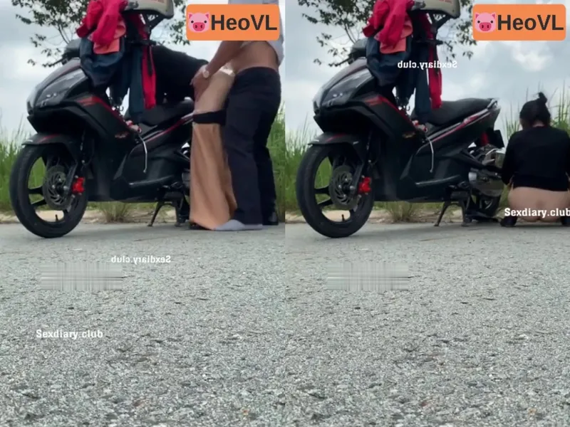 Cô vợ chồng yêu chơi nhau giữa đường nơi vắng vẻ